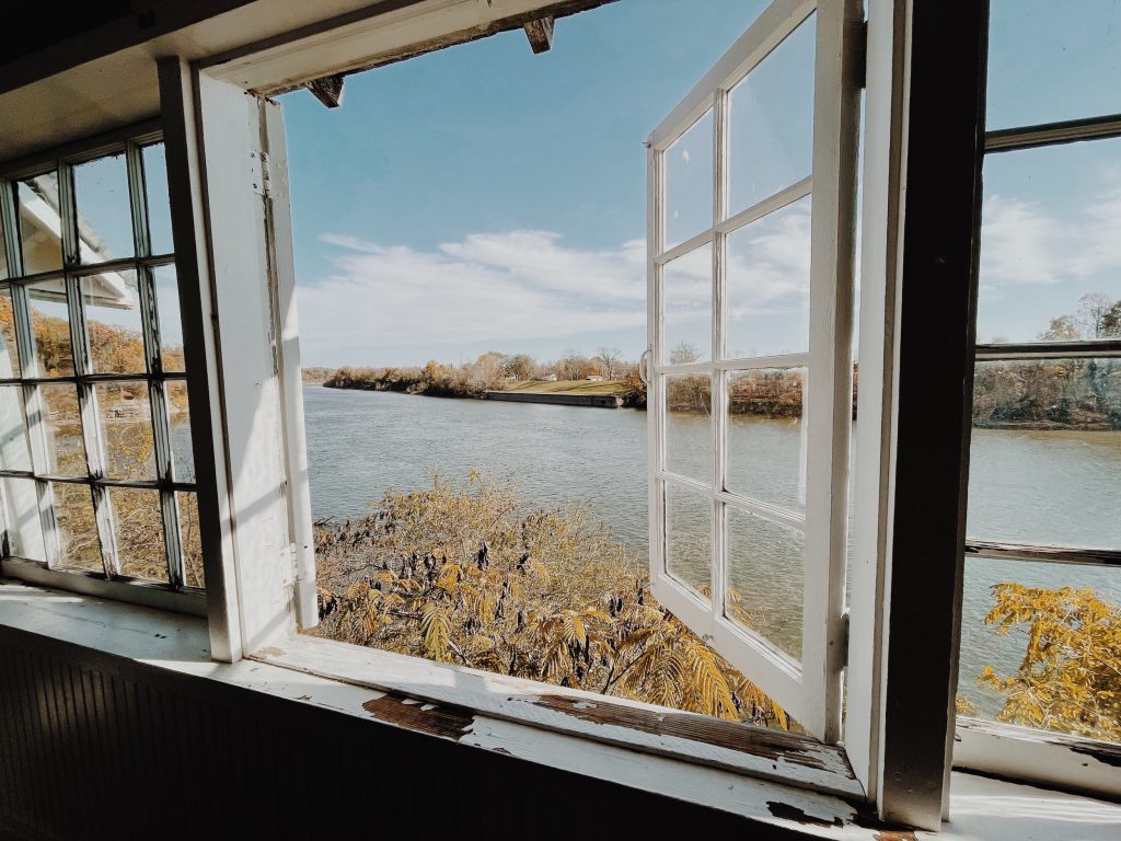 Cabin on the Cumberland - Window overlooking river